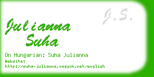 julianna suha business card